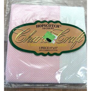 Charle Craft Hopscotch 14 Count Cross Stitch Fabric 15" x 15" 100% Cotton